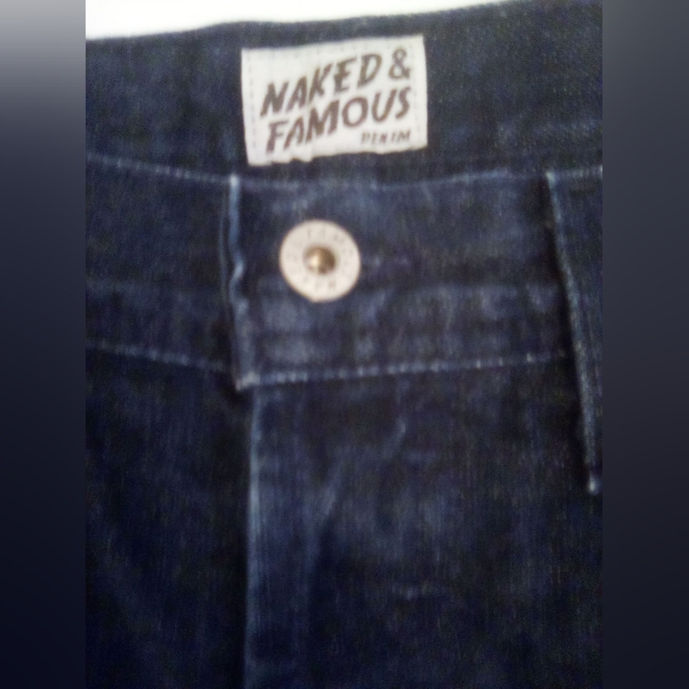 Naked & Famous Denim Raspberry Scratch N Sniff Blue Size 31 100% Cotton - Picture 10 of 16